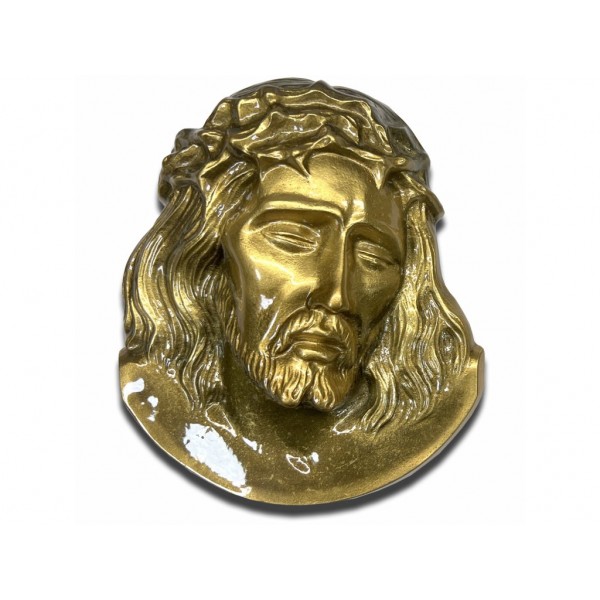 Obličej Ježíše 17 cm, zlatá
